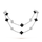 VCA CLOVER 20 MOTIFS ONYX DIAMOND SILVER