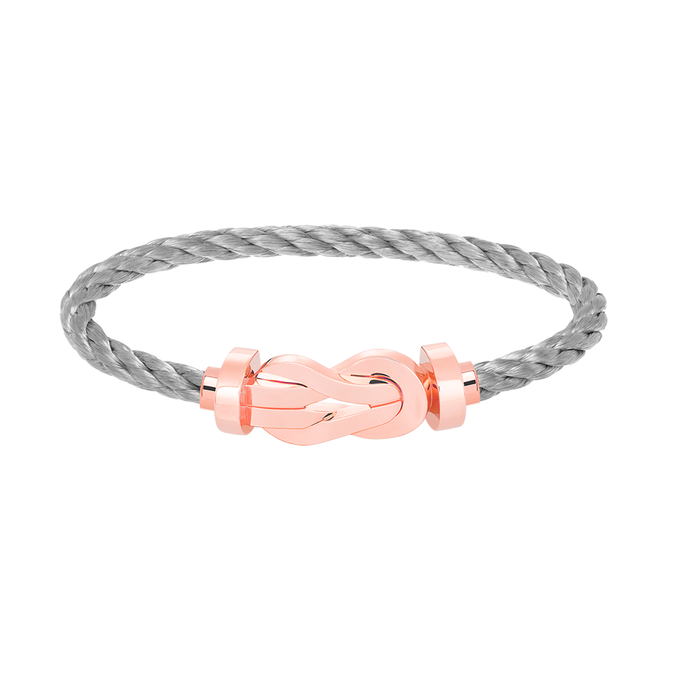 FRED CHANCE LARGE 8 FIGURE BUCKLE NO DIAMOND BRACELET ROSE GOLD