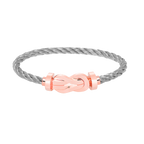 FRED CHANCE LARGE 8 FIGURE BUCKLE NO DIAMOND BRACELET ROSE GOLD