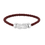 FRED CHANCE LARGE 8 FIGURE BUCKLE HALF DIAMOND BRACELET SILVER