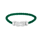 FRED CHANCE LARGE 8 FIGURE BUCKLE HALF DIAMOND BRACELET SILVER