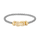 FRED CHANCE LARGE 8 FIGURE BUCKLE FULLDIAMOND BRACELET GOLD
