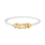 FRED CHANCE LARGE 8 FIGURE BUCKLE FULLDIAMOND BRACELET GOLD