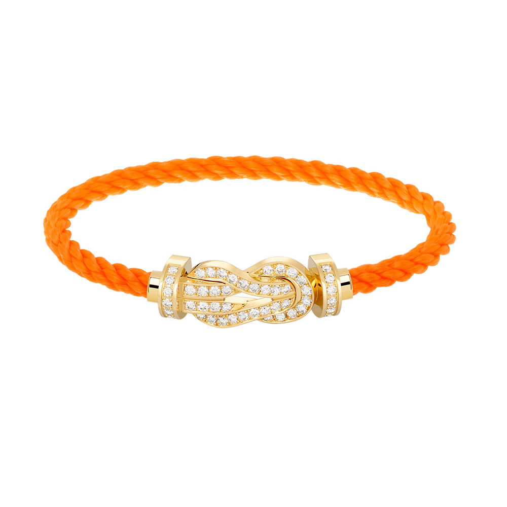 FRED CHANCE LARGE 8 FIGURE BUCKLE FULLDIAMOND BRACELET GOLD