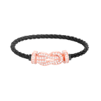 FRED CHANCE LARGE 8 FIGURE BUCKLE FULL DIAMOND BRACELET ROSE GOLD