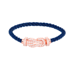 FRED CHANCE LARGE 8 FIGURE BUCKLE FULL DIAMOND BRACELET ROSE GOLD