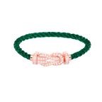 FRED CHANCE LARGE 8 FIGURE BUCKLE FULL DIAMOND BRACELET ROSE GOLD