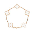 VCA CLOVER 5 MOTIF ROCK CRYSTAL BRACELET