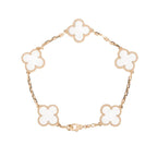 VCA CLOVER 5 MOTIF ROCK CRYSTAL BRACELET
