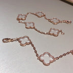 VCA CLOVER 5 MOTIF ROCK CRYSTAL BRACELET