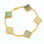 VCA CLOVER 5 MOTIF GRAY MOP BRACELET COLLECTION
