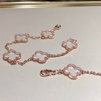 VCA CLOVER 5 MOTIF ROCK CRYSTAL BRACELET
