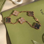 VCA CLOVER 5 MOTIF GRAY MOP BRACELET COLLECTION