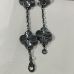 VCA CLOVER 5 MOTIF BLACK BRACELET