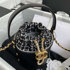 chanel-2020-tweed-soul-bucket-bag-black-copy Crossbody