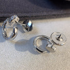 CARTIER JUSTE EARRINGS SILVER DIAMONDS