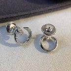 CARTIER JUSTE EARRINGS SILVER DIAMONDS