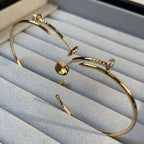 CARTIER JUSTE EARRINGS GOLD DIAMONDS 1.8MM
