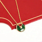 CARTIER AMULETTE GOLD MALACHITE NECKLACE