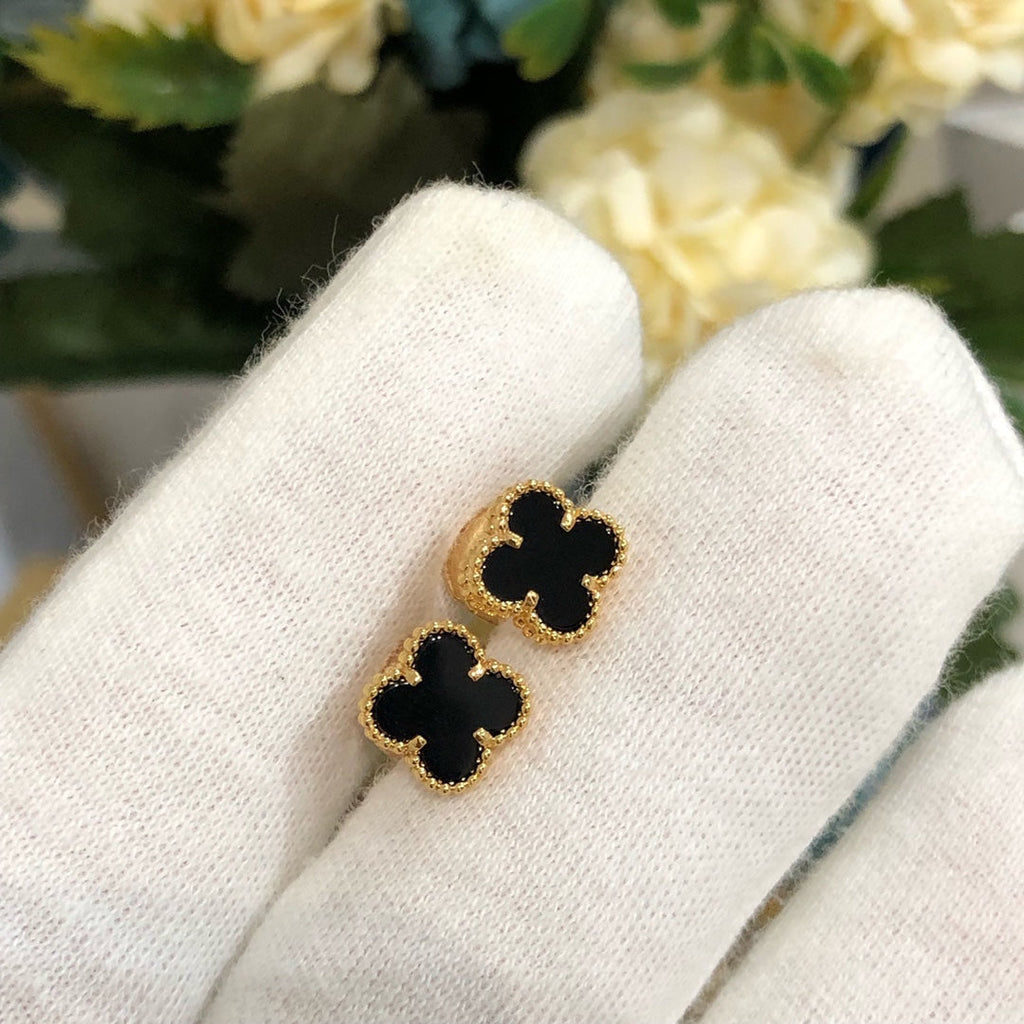 VCA CLOVER MINI GOLD EARRINGS