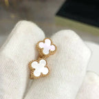 VCA CLOVER MINI 9.5MM WHITE MOP EARRINGS