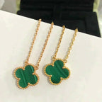 VCA CLOVER 15MM MALACHITE SINGLE FLOWER NECKLACE