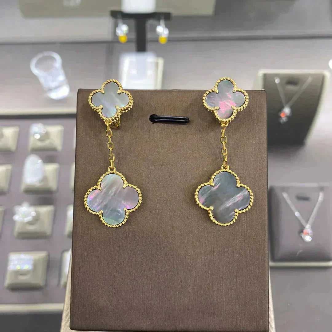 VCA CLOVER 2 MOTIFS EARRINGS (MULTIPLE CHOICESC