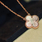 VCA CLOVER 15MM GRAY MOTHER OF PEARL NECKLACE