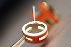 HERMES MINI POP H EARRINGS ORANGE