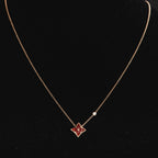LOUIS VUITTON STAR NECKLACE PINK GOLD 1 DIAMOND