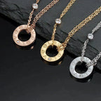 CARTIER LOVE NECKLACE 16MM 2 DIAMONDS