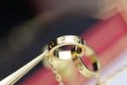 CARTIER LOVE NECKLACE DOUBLE RING GOLD
