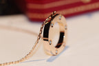 CARTIER LOVE NECKLACE 16MM 6 DIAMONDS PINK GOLD