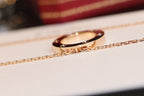 CARTIER LOVE NECKLACE 16MM 6 DIAMONDS PINK GOLD