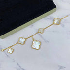 VCA MAGIC CLOVER MOP GOLD BRACELET 5 MOTIFS