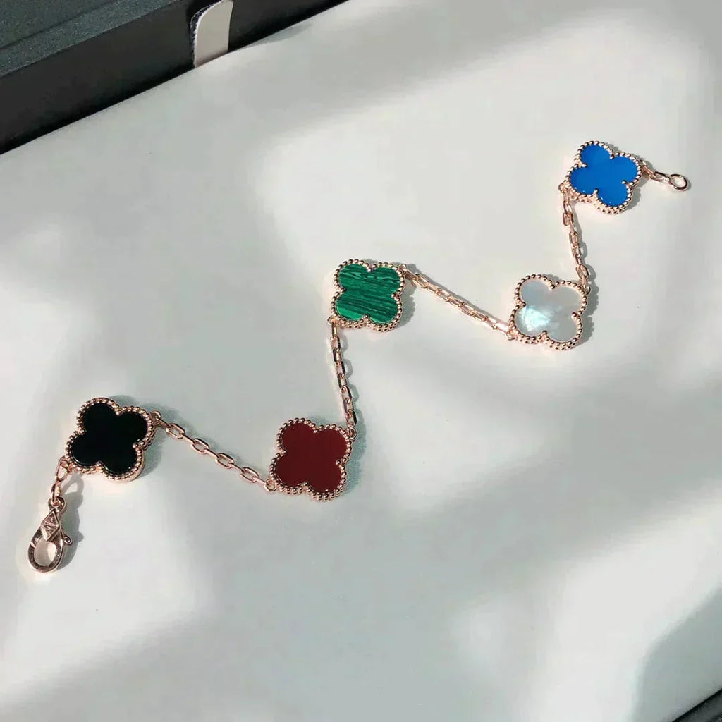 VCA CLOVER 5 MOTIFS MULTICOLOR BRACELET