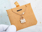 HERMES AMULETTE PEDANT ROSE GOLD NECKLACE