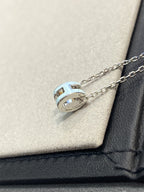 HERMES POP H LIGHT BLUE NECKLACE