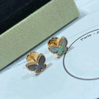 VCA BUTTERFLY DARK MOP EARRINGS