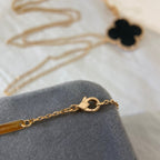 VCA CLOVER 25MM NECKLACE GOLD ONYX