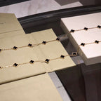 VCA CLOVER 20 MOTIFS ONYX NECKLACE