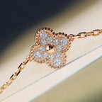 VCA CLOVER 20 MOTIFS MALACHITE DIAMOND NECKLACE