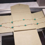 VCA CLOVER 20 MOTIFS MALACHITE DIAMOND NECKLACE