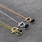 HERMES CHAINE VERSO BLACK CERAMIC NECKLACE