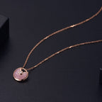 CARTIER AMULETTE ROSE GOLD PINK MOP NECKLACE
