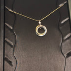 CARTIER TRINITY SILVER GOLD PINK GOLD NECKLACE