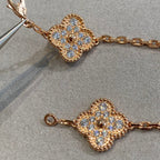 VCA CLOVER 5 MOTIF FULL DIAMOND BRACELET COLLECTION