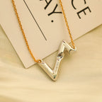 LOUIS VUITTON VOLT SILVER DIAMOND PEDANT NECKLACE