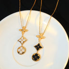 LOUIS VUITTON STAR AND SUN ONYX PINK GOLD NECKLACE