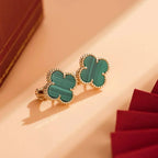 VCA CLOVER MEDIUM 1 MOTIFS MALACHITE EARRINGS